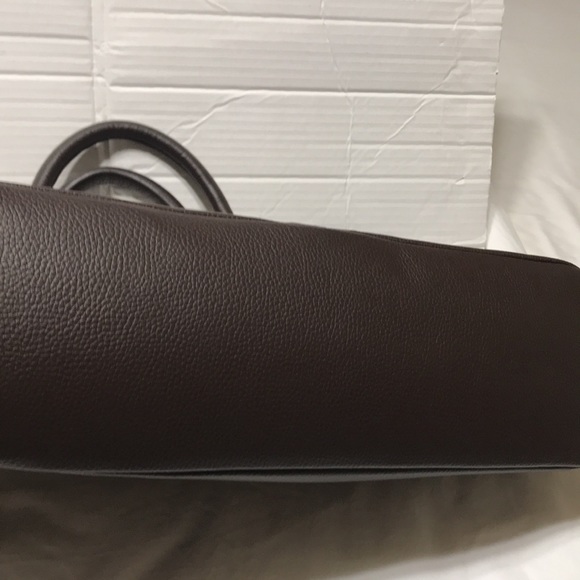 Mark & Graham leather computer padded briefcase with double straps. NWOT - Picture 4 of 9